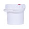 Vestil 2 Gal Trash Can Lid, White, Polyethylene, 10.2 / 11.25 W/Dia PAIL-SCR-35-W - alternate 2